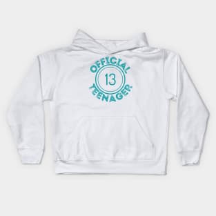 13 Official Teenager Distressed Font Kids Hoodie